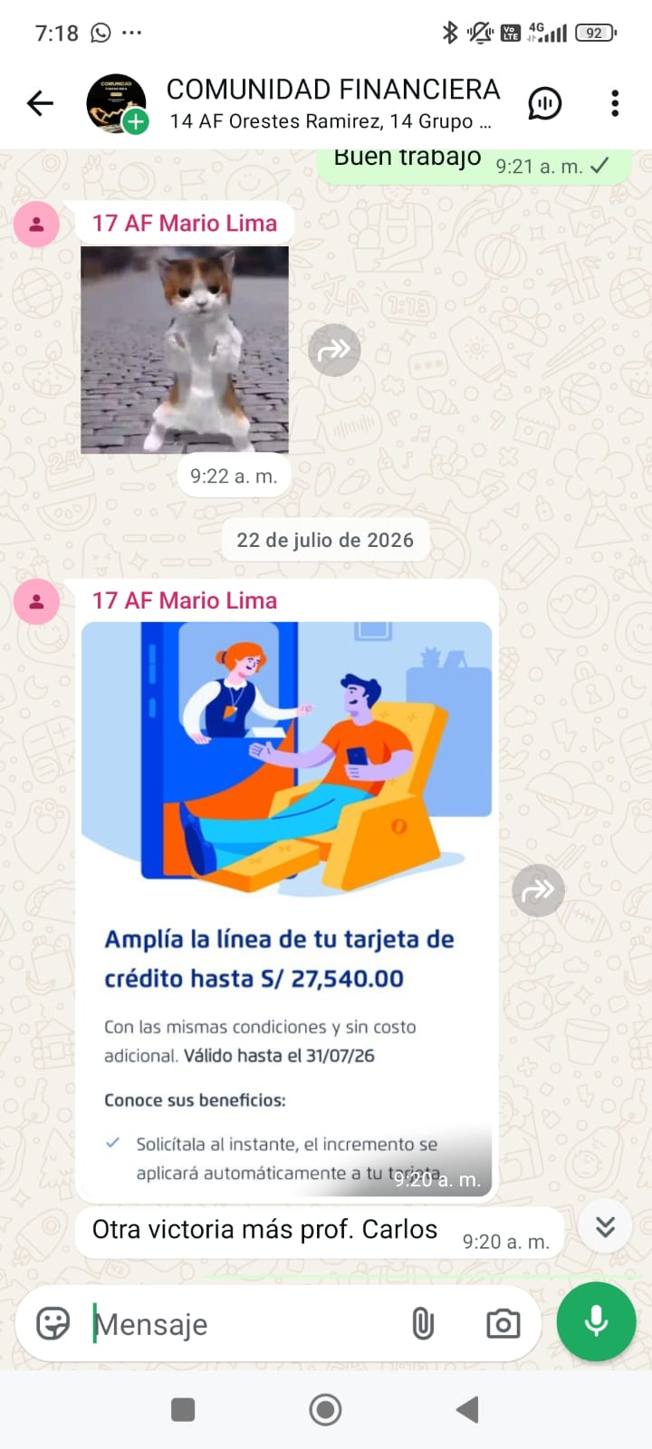 Resultado real de un alumno